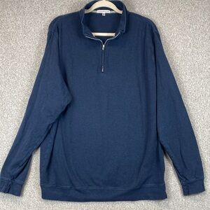 Peter Millar quarter zip long sleeve tee XXL pullover soft cotton basics sweater
